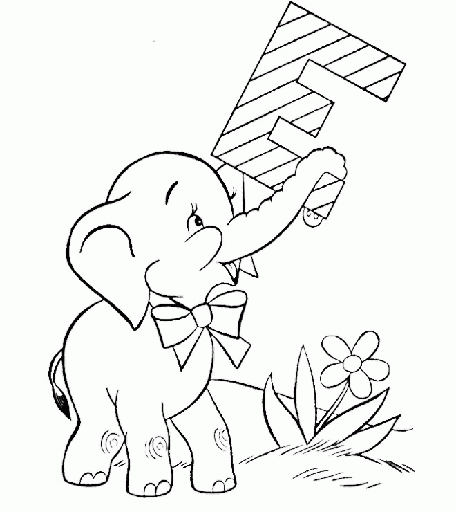 Printable E For Baby Elephant Coloring Pages - Activity Coloring 