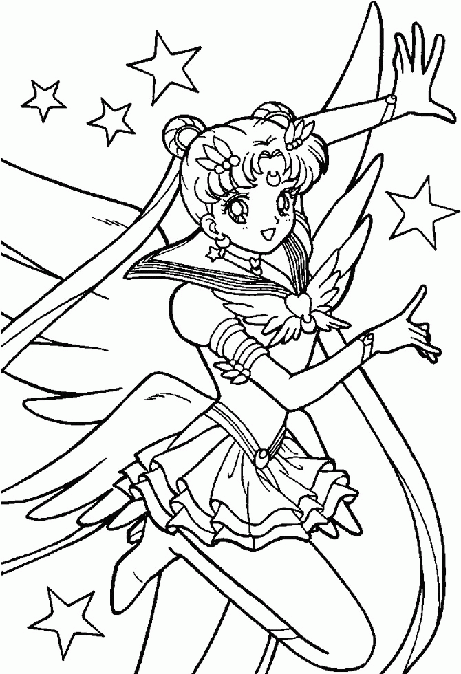 Sailor Moon Is Confused With His Own Dance Coloring Pages - Sailor 