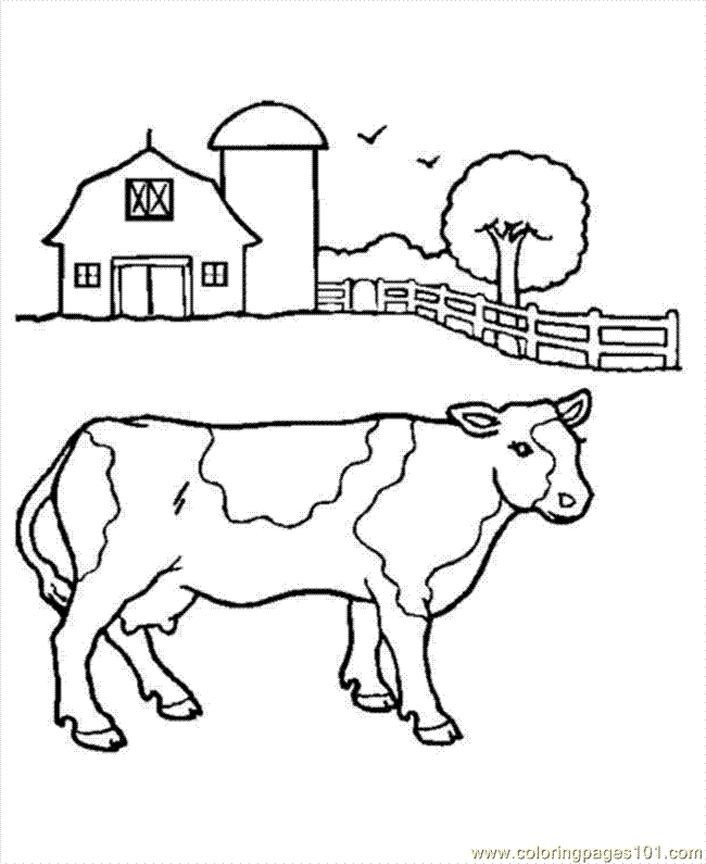 Coloring Pages Animal 003 (Mammals > Cow) - free printable 