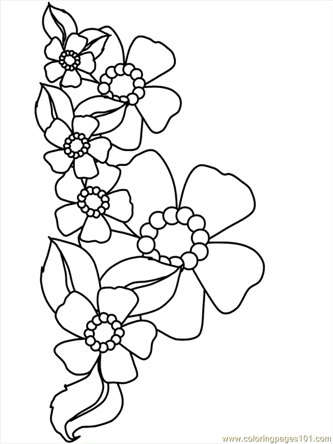 Coloring Pages Flower Coloring 19 (Natural World > Flowers) - free 