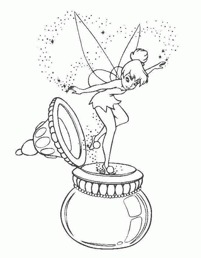 pixie hollow coloring pages