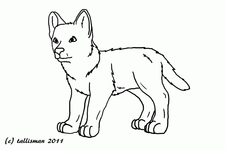 Pix For > Wolf Pups Coloring Pages