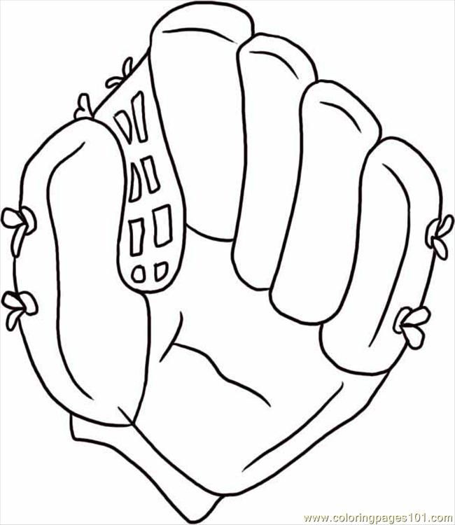 Coloring Pages Draw A Baseball Glove Step 4 (Sports > Baseball 