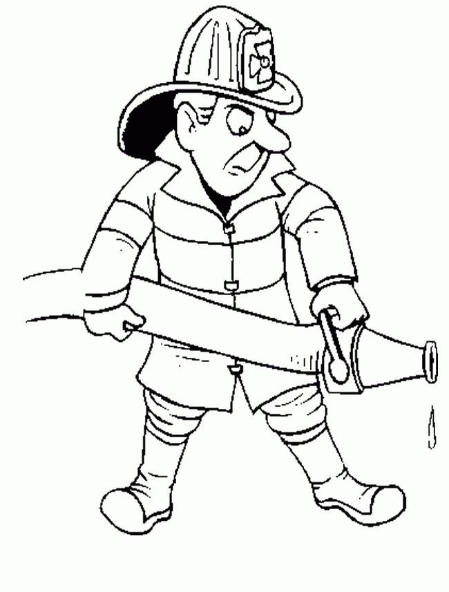 Fireman Coloring Pages : Fireman Is Responsible For Coloring Page 
