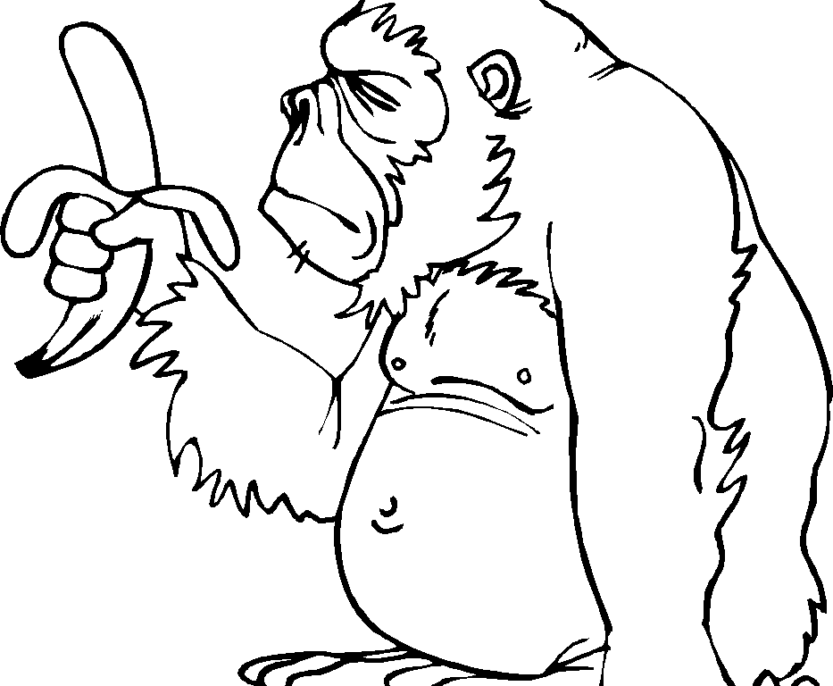 Cute Monkeys Coloring Pages - Kids Colouring Pages