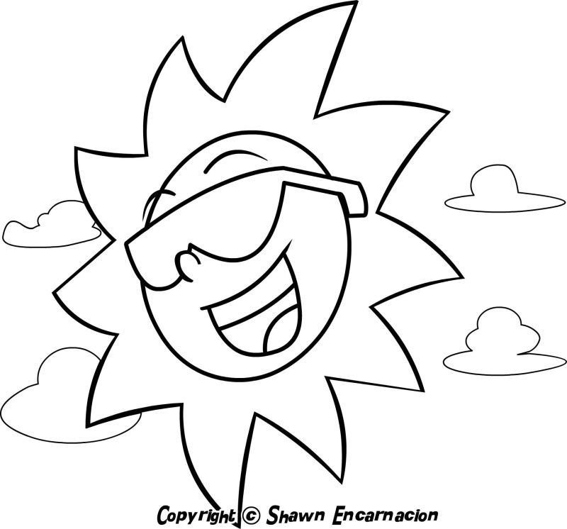 Summertime Sun Coloring Fun Pages | Free coloring pages for kids