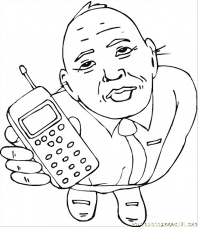 the phone Colouring Pages