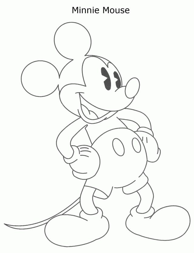 Minnie Mouse Face Coloring Pages - Coloring Home