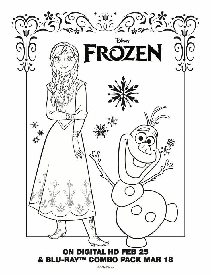 Frozen-Olaf-Coloring-Page-Simple-731 | Free coloring pages for kids
