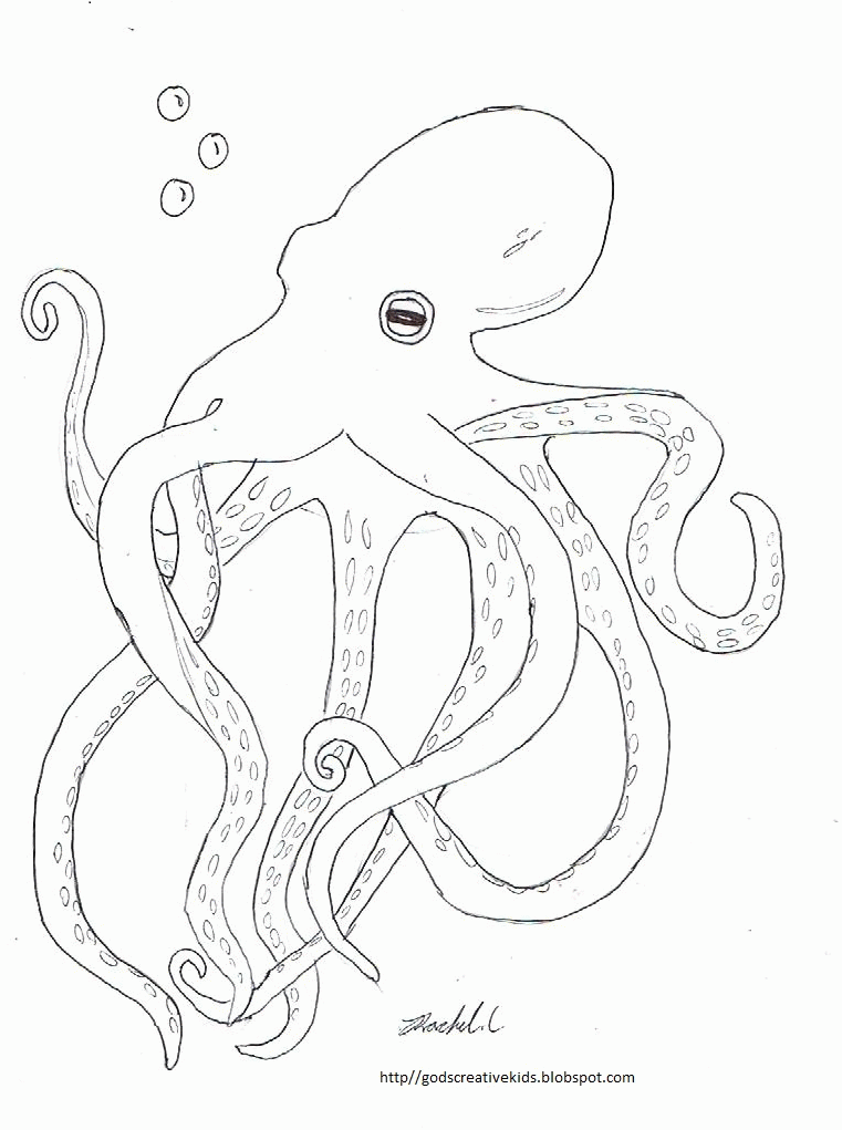 Ray-Chill's World: Octopus~Coloring Page~ By Rachel.L