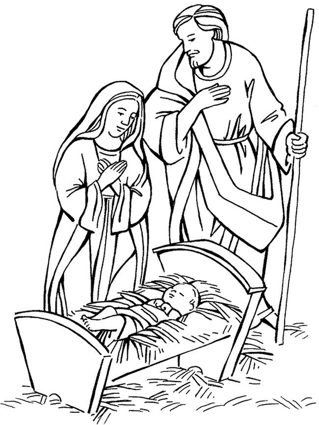 coloring pictures of baby jesus | Coloring Picture HD For Kids 