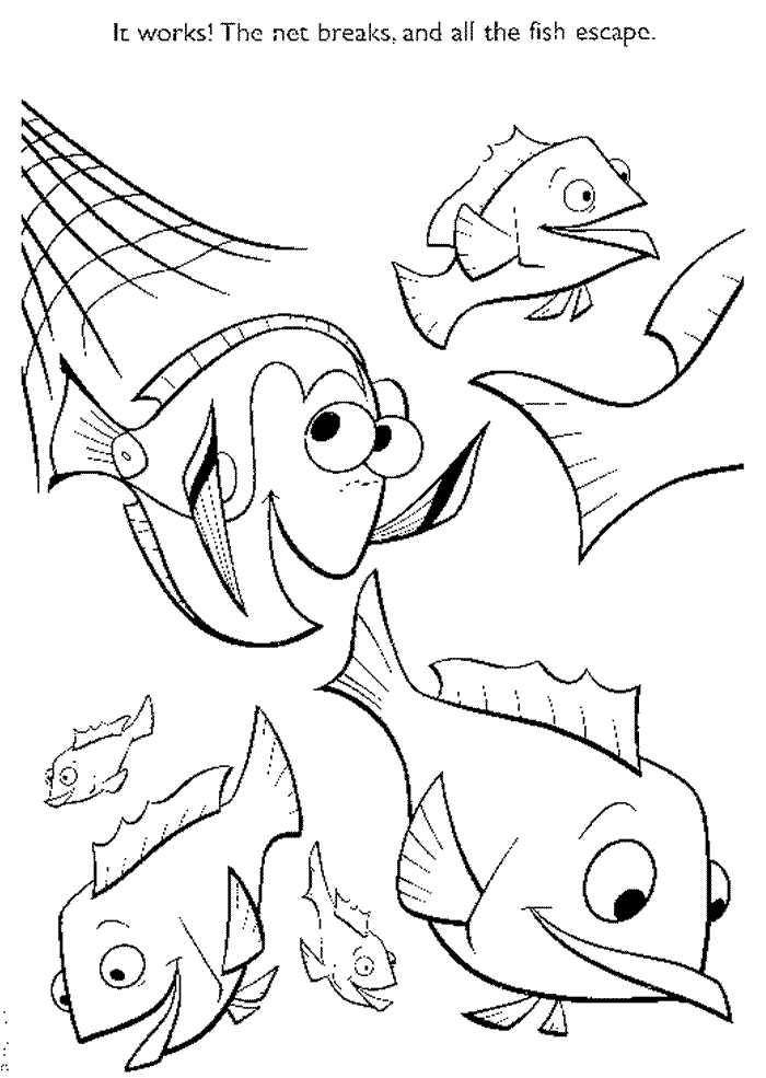 Nemo characters Colouring Pages