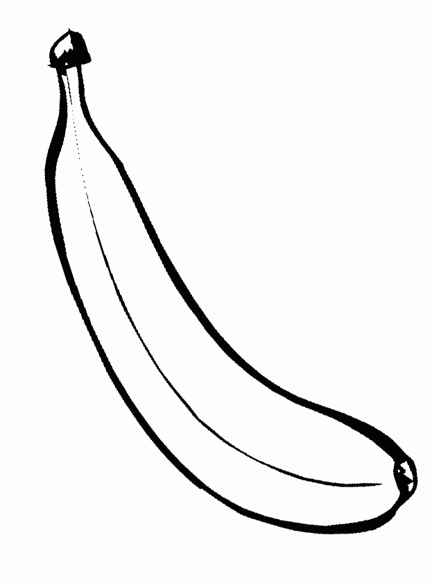 A Long Banana Fruit Coloring Pages - Fruit Coloring Pages : Girls 