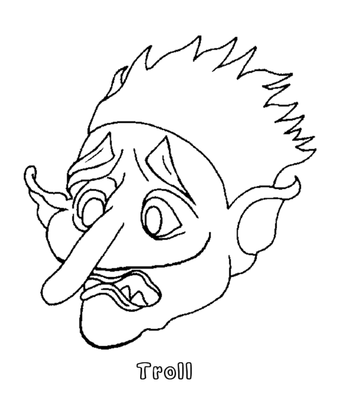 BlueBonkers - Mythical Troll Beast Coloring Sheets - Troll 2 