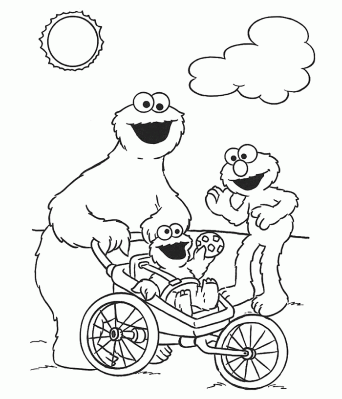 Coloring Pages Of Cookie Monster - Coloring Home