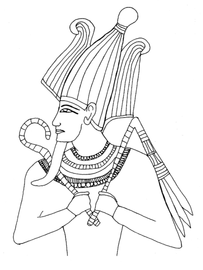 King Tut Coloring Page.