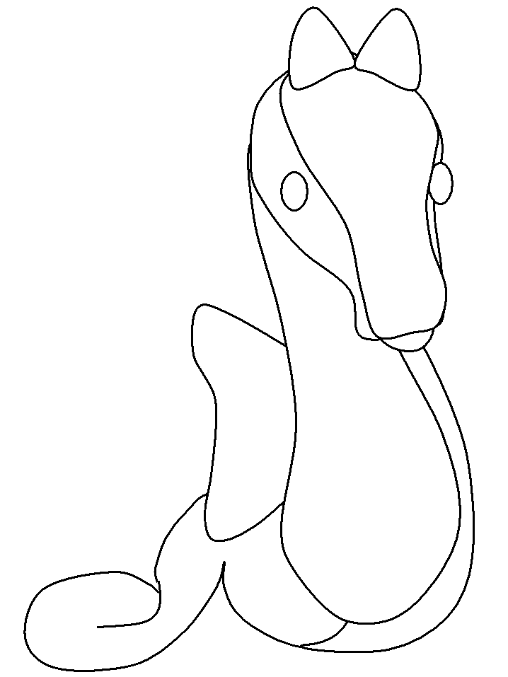 Ocean Seahorse1 Animals Coloring Pages & Coloring Book