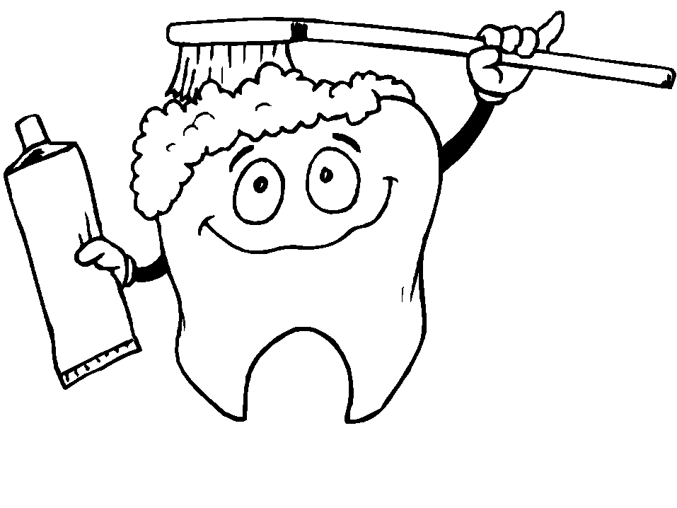 Dental Coloring Pages For Preschoolers