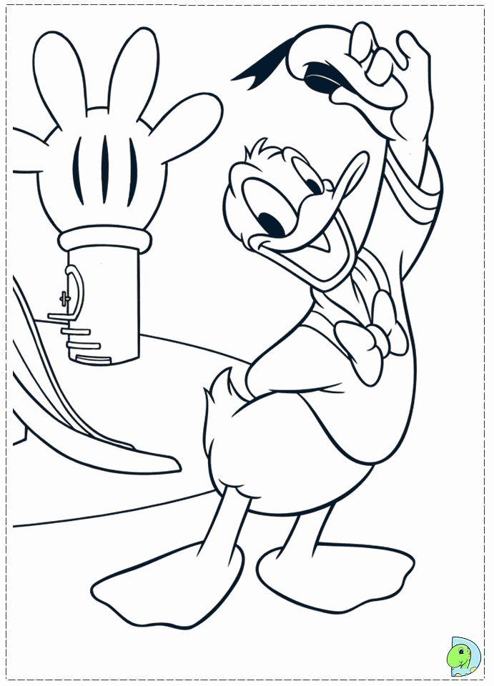 Donald Duck Disney World Coloring Pages | HelloColoring.com 