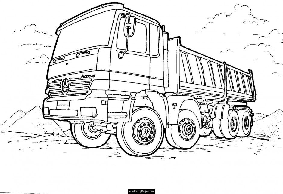 Printable Truck Mack Coloring Page Cars Coloring OColoring 231532 
