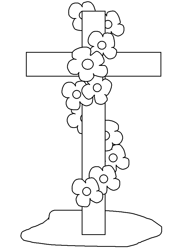 Coloring Pages Of Crosses With Flowers Images & Pictures - Becuo