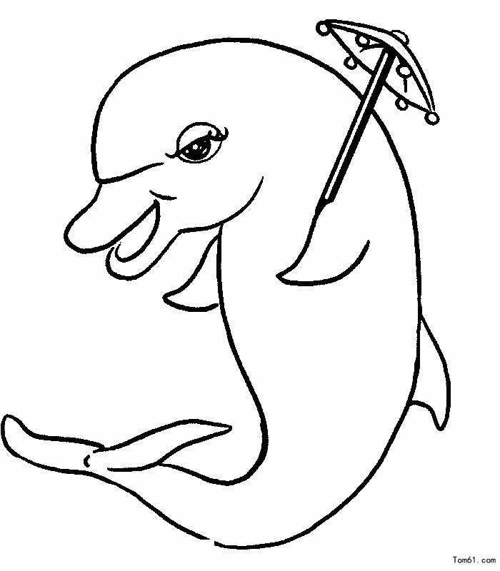 How to draw dolphins 2 - Stick figure-Children's paintings