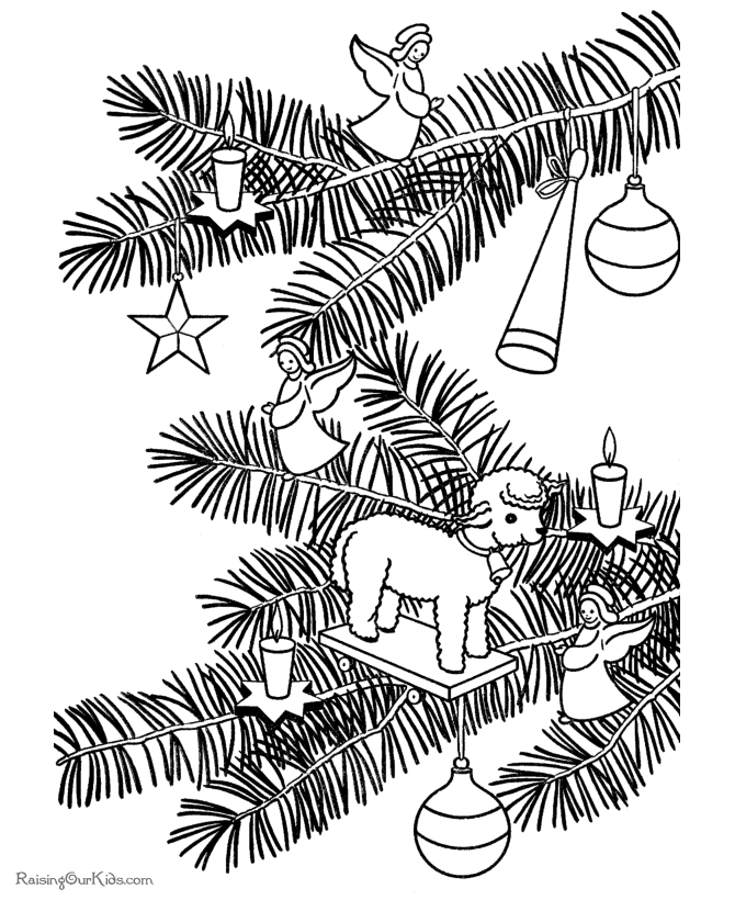 Free Christmas Coloring Sheets - Tree Ornaments!