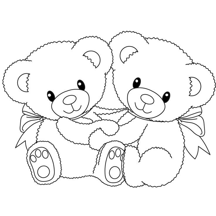 teddy bear coloring | mallar