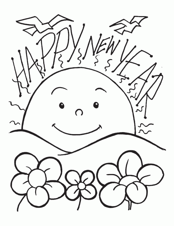 A new dawn on the new year day coloring pages | Download Free A 