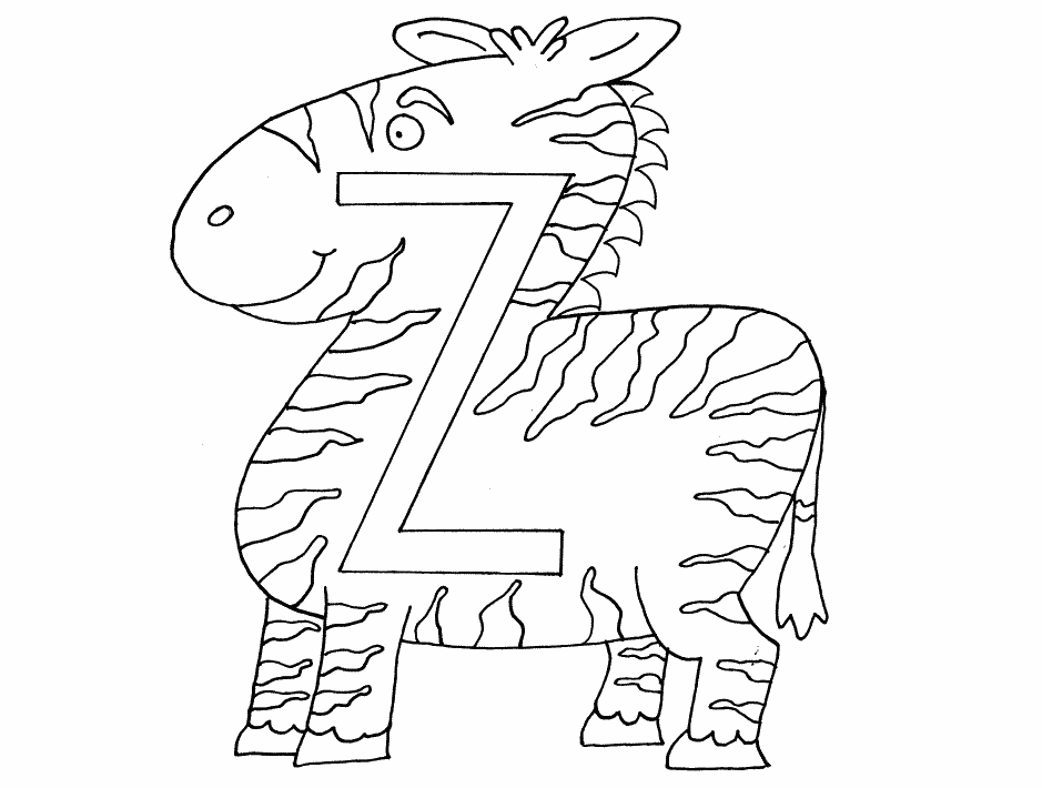 Download Z Is For Small Zebra Coloring For Kids Or Print Z Is For 