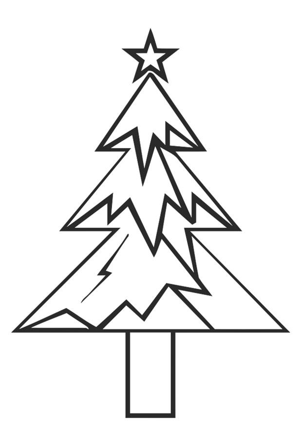 Coloring page christmas tree with christmas star - img 20402.