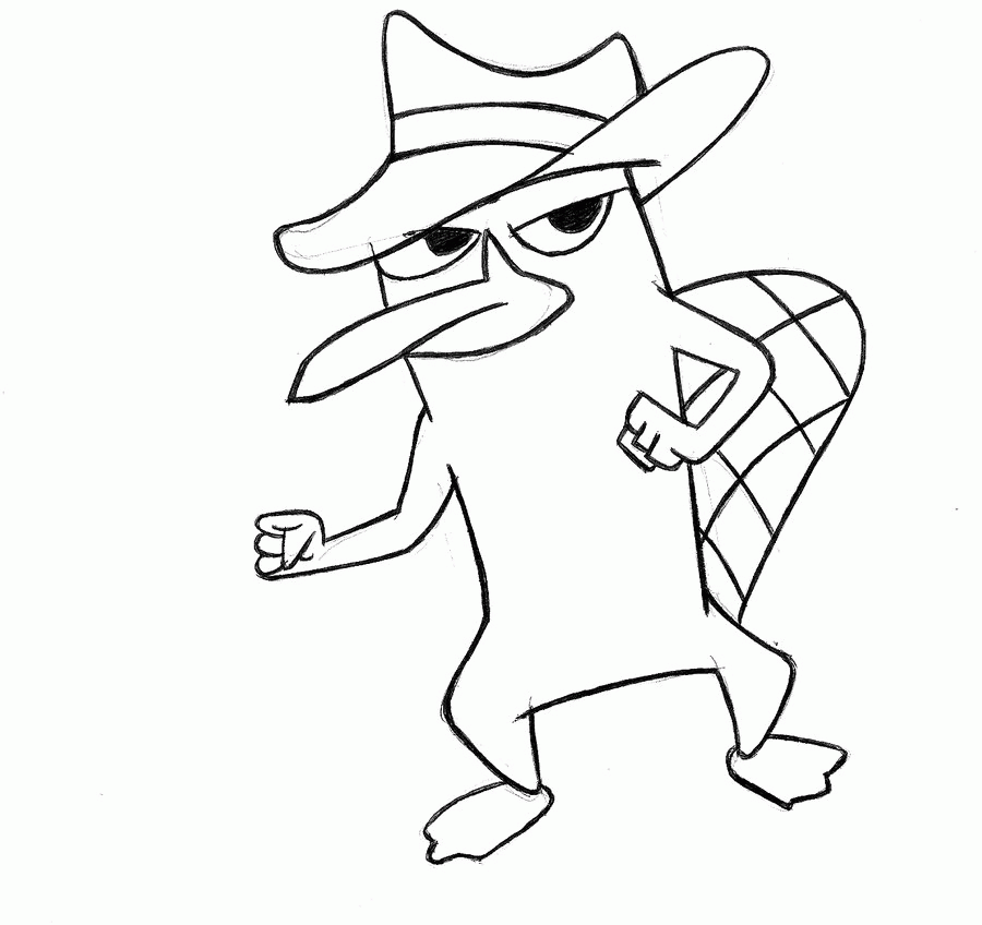 perry the platypus drawing
