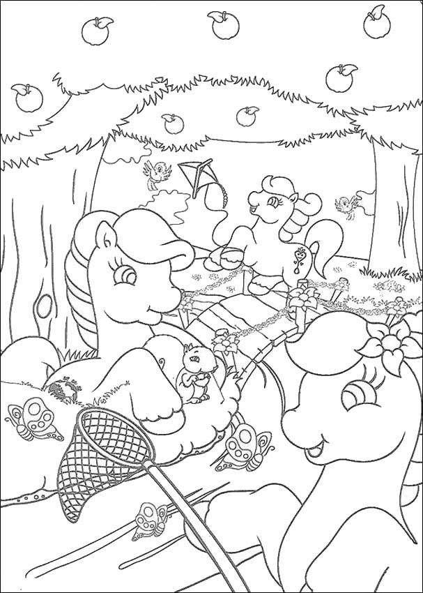 MY LITTLE PONY coloring pages - My Little Pony and turtle
