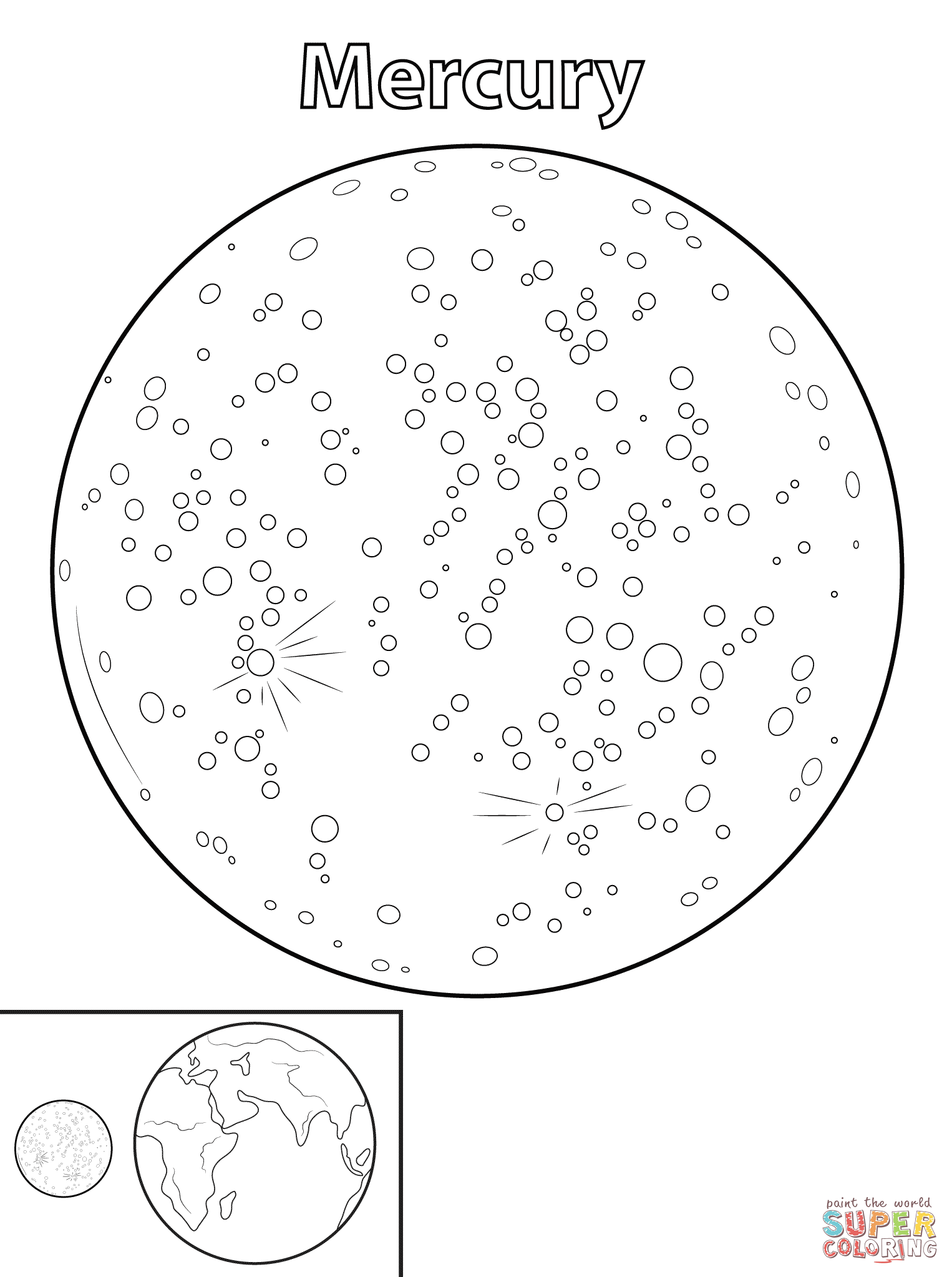 Mercury Planet coloring page | Free Printable Coloring Pages