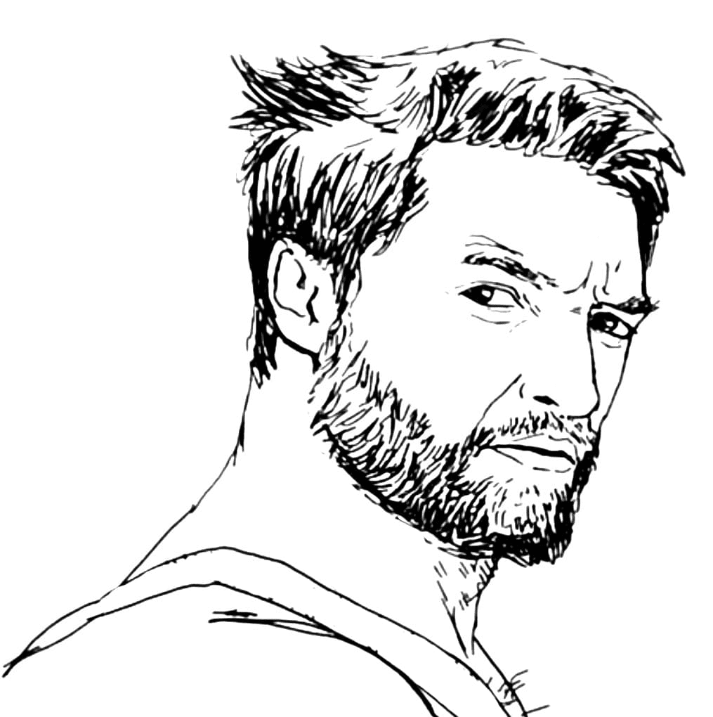 Logan's Face Coloring Pages - Wolverine Coloring Pages - Coloring Pages For  Kids And Adults