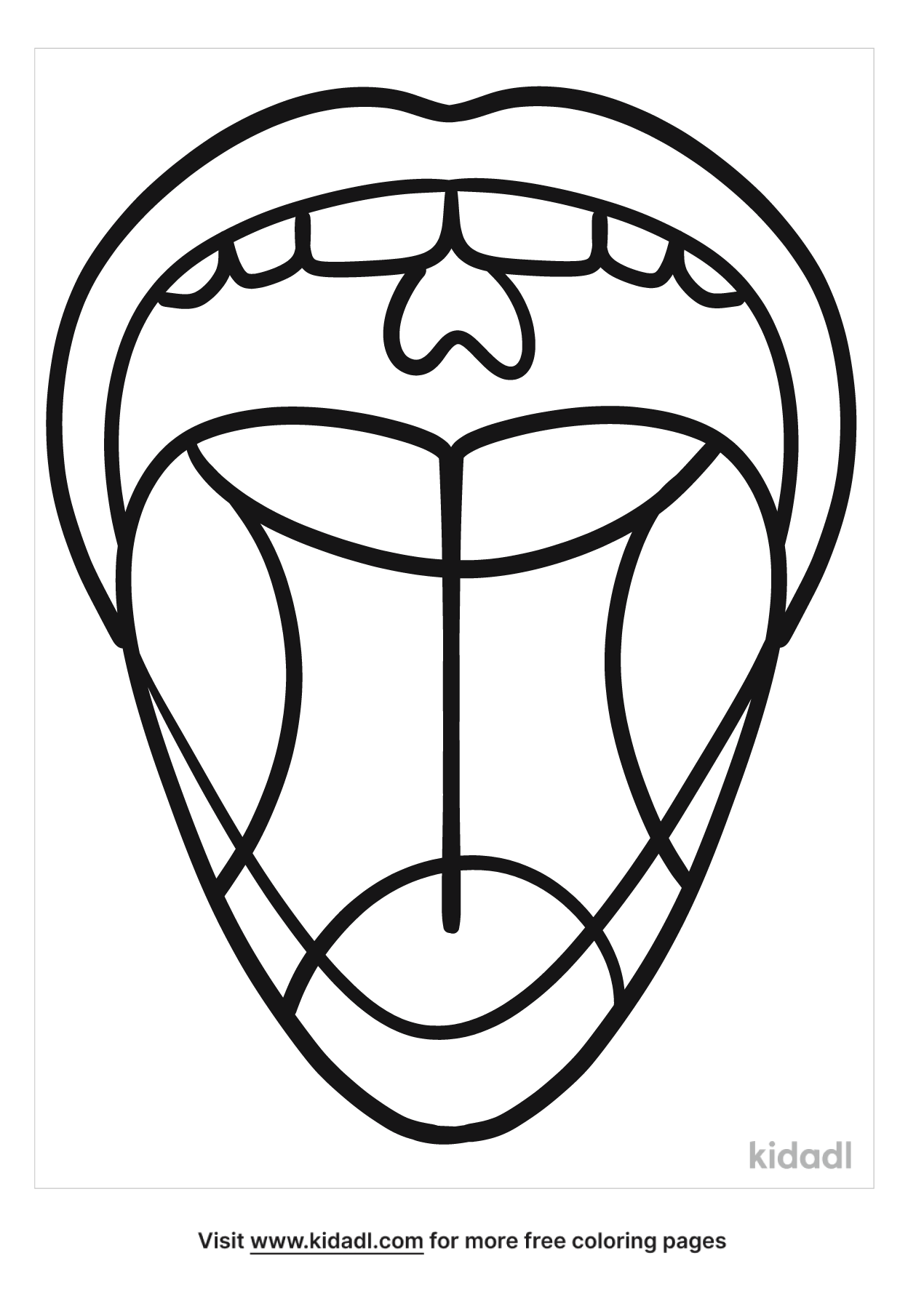 Lips With Tongue Coloring Pages | Free Human-body Coloring Pages | Kidadl