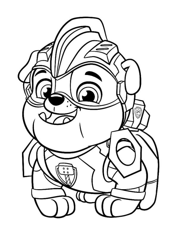 Kids-n-fun.com | Coloring page Paw Patrol Mighty Pups Paw Patrol Rubble