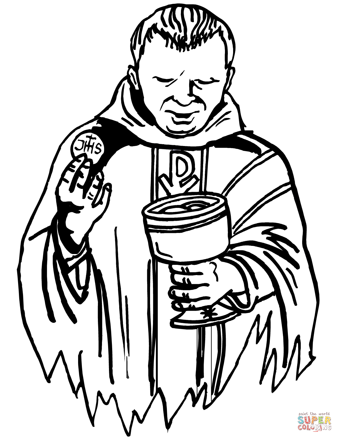 Christian Priest coloring page | Free Printable Coloring Pages