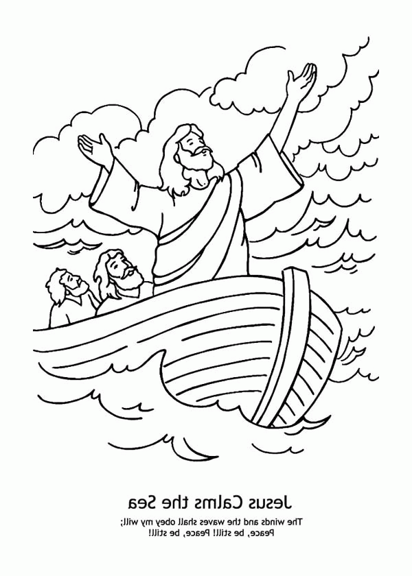 Jesus Calms The Storm Coloring Pages - Coloring Home