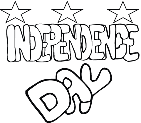 Independence Day greetings coloring page | Free Printable Coloring ...
