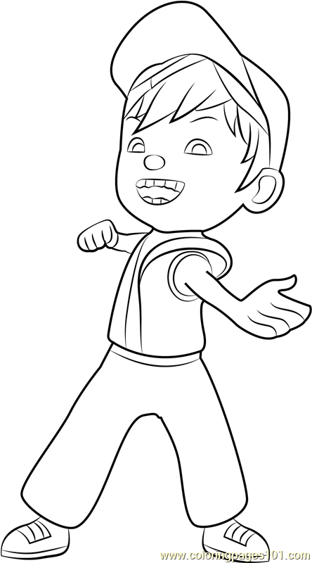 BoBoiBoy Fire Coloring Page - Free BoBoiBoy Coloring Pages ...