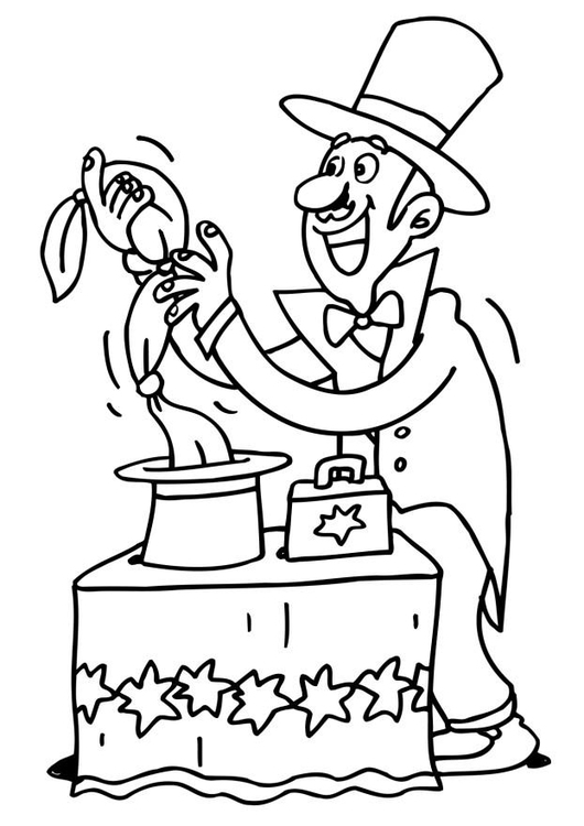 Coloring Page magician - free printable coloring pages