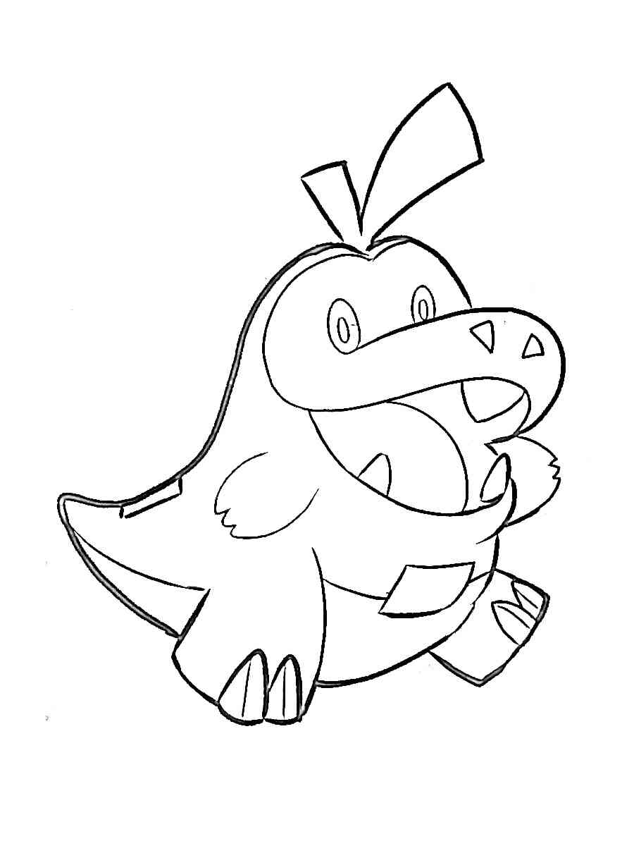 Fuecoco Pokemon coloring pages - Free Printable