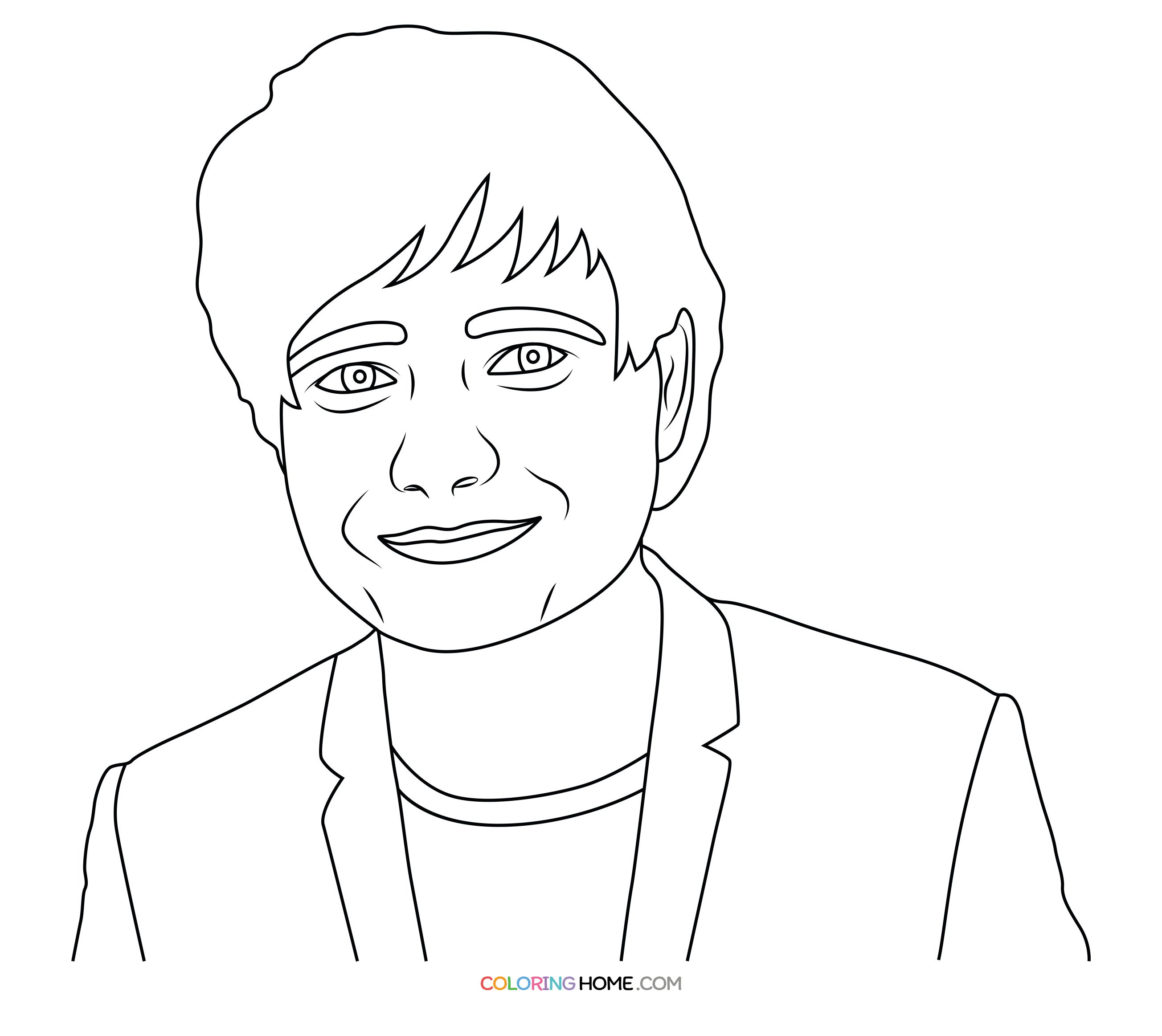 Ed Sheeran Coloring Pages - Coloring Home