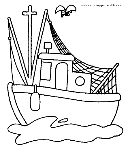Boat Coloring Pages for Kids - Get Coloring Pages