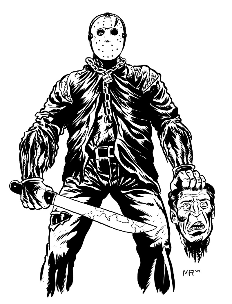 Jason Voorhees Coloring Page - Iconcreator.info - Coloring Home.
