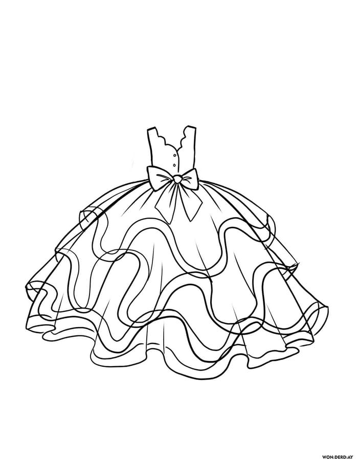 Princess Dress Coloring Pages - Coloring Home