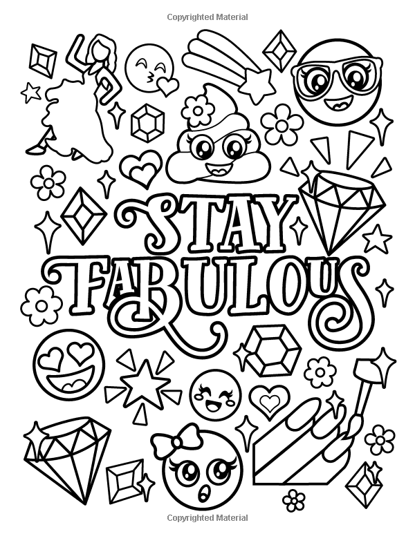 Amazon.com: Emoji Coloring Book for Girls: of Funny Stuff, Inspirational  Quotes & Super Cute Animals, 3… | Coloring books, Love coloring pages,  Quote coloring pages