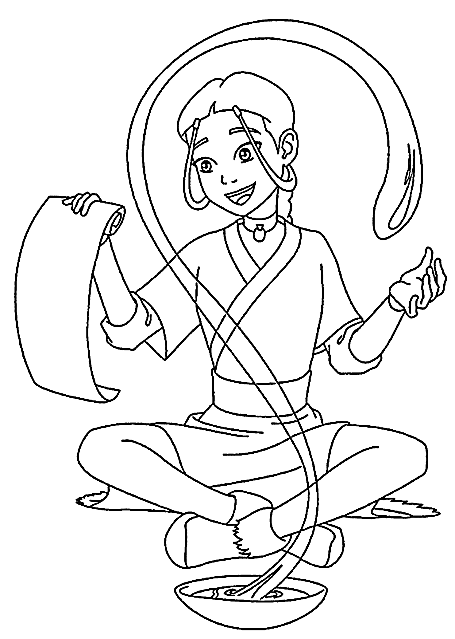 Airbender from The Legend of Korra coloring pages for kids, printable free  - The Legend of Korra | Cartoon coloring pages, Coloring books, Coloring  pages