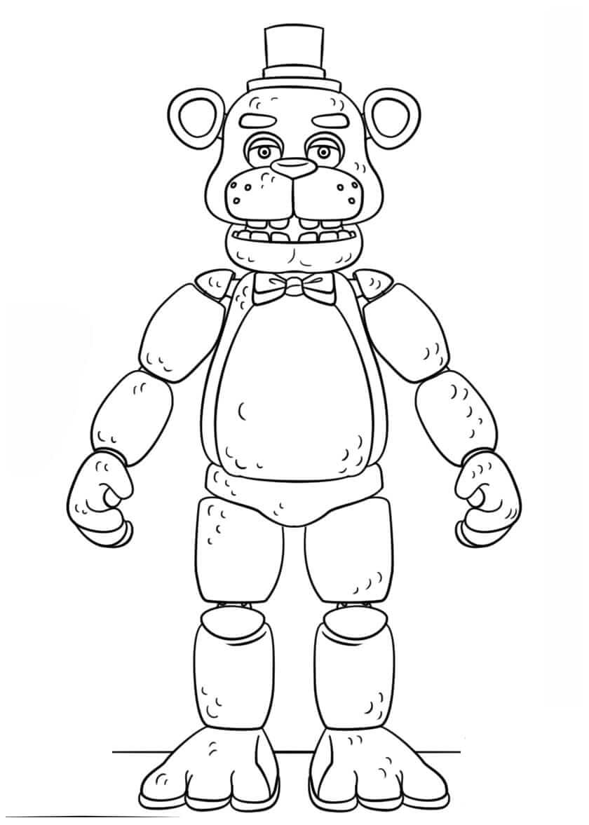 FNAF Toy Golden Freddy Coloring Page - Free Printable Coloring Pages for  Kids